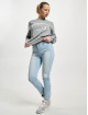 Urban Classics High Waisted Jeans Ladies High Waist modrá
