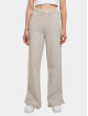 Urban Classics joggingbroek Ladies Heavy Terry Garment Dye Slit grijs