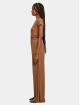 Urban Classics jumpsuit Ladies Rib Wid Leg bruin