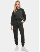 Urban Classics Jumpsuit Ladies Small Embroidery Long Sleeve Terry schwarz