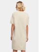 Urban Classics jurk Ladies Organic Oversized Slit Tee khaki