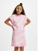 Urban Classics jurk Girls Tie Dye pink