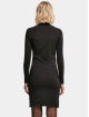Urban Classics jurk Ladies Stretch Jersey Cut-Out Turtleneck zwart