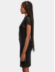 Urban Classics jurk Ladies Mesh Double Layer zwart