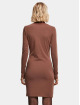 Urban Classics Kleid Ladies Stretch Jersey Cut-Out braun