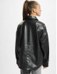 Urban Classics Koszule Ladies Faux Leather czarny