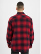 Urban Classics Koszule Oversized Checked Grunge czerwony