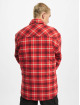 Urban Classics Kurtki przejściowe Plaid Quilted Shirt czerwony