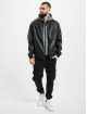 Urban Classics Kurtki skórzane Fleece Hooded Fake Leather czarny