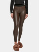 Urban Classics Legging Ladies Faux Leather bruin