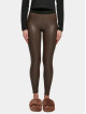 Urban Classics Legging Ladies Faux Leather bruin