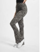 Urban Classics Legging Ladies High Waist Zebra Boot Cut grau