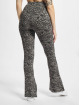Urban Classics Legging Ladies High Waist Zebra Boot Cut grau
