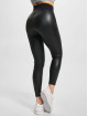 Urban Classics Legging Ladies Faux Leather High Waist 2-Pack zwart