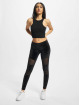 Urban Classics Leggings/Treggings Ladies Velvet Tech Mesh czarny