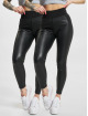 Urban Classics Leggings/Treggings Ladies Faux Leather High Waist 2-Pack czarny