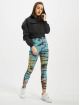 Urban Classics Leggings/Treggings Cotton Tie Dye High Waist svart