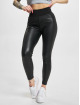 Urban Classics Leggingsit/Treggingsit Ladies Faux Leather High Waist 2-Pack musta
