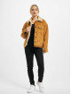 Urban Classics Lightweight Jacket Ladies Oversize Sherpa Corduroy brown