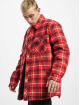 Urban Classics Lightweight Jacket Plaid Quilted Shirt red