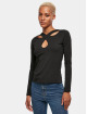 Urban Classics Longsleeve Ladies Crossed Cut Out black
