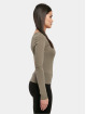 Urban Classics Longsleeve Ladies Asymmetric olijfgroen