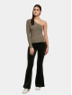 Urban Classics Longsleeve Ladies Asymmetric olijfgroen
