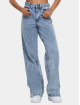 Urban Classics Loose fit jeans Wide Leg Slit Denim blauw