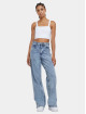 Urban Classics Loose fit jeans Wide Leg Slit Denim blauw