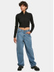 Urban Classics Loose Fit Ladies High Waist 90´s Wide modrá