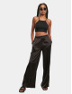 Urban Classics Látkové kalhoty Ladies Satin čern