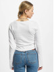 Urban Classics Maglietta a manica lunga Ladies Cropped Rib Cardigan bianco