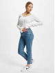 Urban Classics Maglietta a manica lunga Ladies Cropped Rib Cardigan bianco