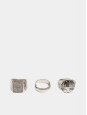 Urban Classics Overige Pray Hands Ring 3-Pack zilver