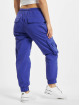 Urban Classics Pantalon cargo Ladies High Waist Crinkle Nylon bleu
