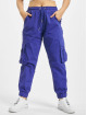 Urban Classics Pantalon cargo Ladies High Waist Crinkle Nylon bleu