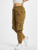 Urban Classics Pantalon cargo Ladies High Waist Crinkle Nylon brun
