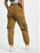 Urban Classics Pantalon cargo Ladies High Waist Crinkle Nylon brun