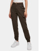 Urban Classics Pantalon cargo Ladies High Waist brun