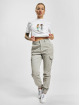 Urban Classics Pantalon cargo Ladies High Waist gris