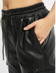 Urban Classics Pantalon cargo Faux Leather noir