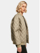 Urban Classics Pilottitakit Ladies Oversized Diamond Quilted Bomber khakiruskea