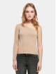 Urban Classics Pitkähihaiset paidat Ladies Asymmetric beige