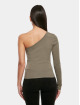 Urban Classics Pitkähihaiset paidat Ladies Asymmetric oliivi
