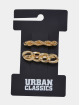 Urban Classics Pozostałe Chain Hair Clips 2-Pack zloty