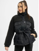 Urban Classics Puffer Jacket Ladies Sherpa Mix schwarz
