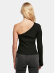 Urban Classics Pullover Ladies Short Rib Knit One Sleeve black