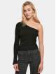 Urban Classics Pullover Ladies Short Rib Knit One Sleeve black