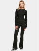 Urban Classics Pullover Ladies Short Rib Knit Twisted Back black