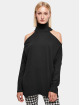 Urban Classics Pullover Ladies Cold Shoulder Turtelneck black